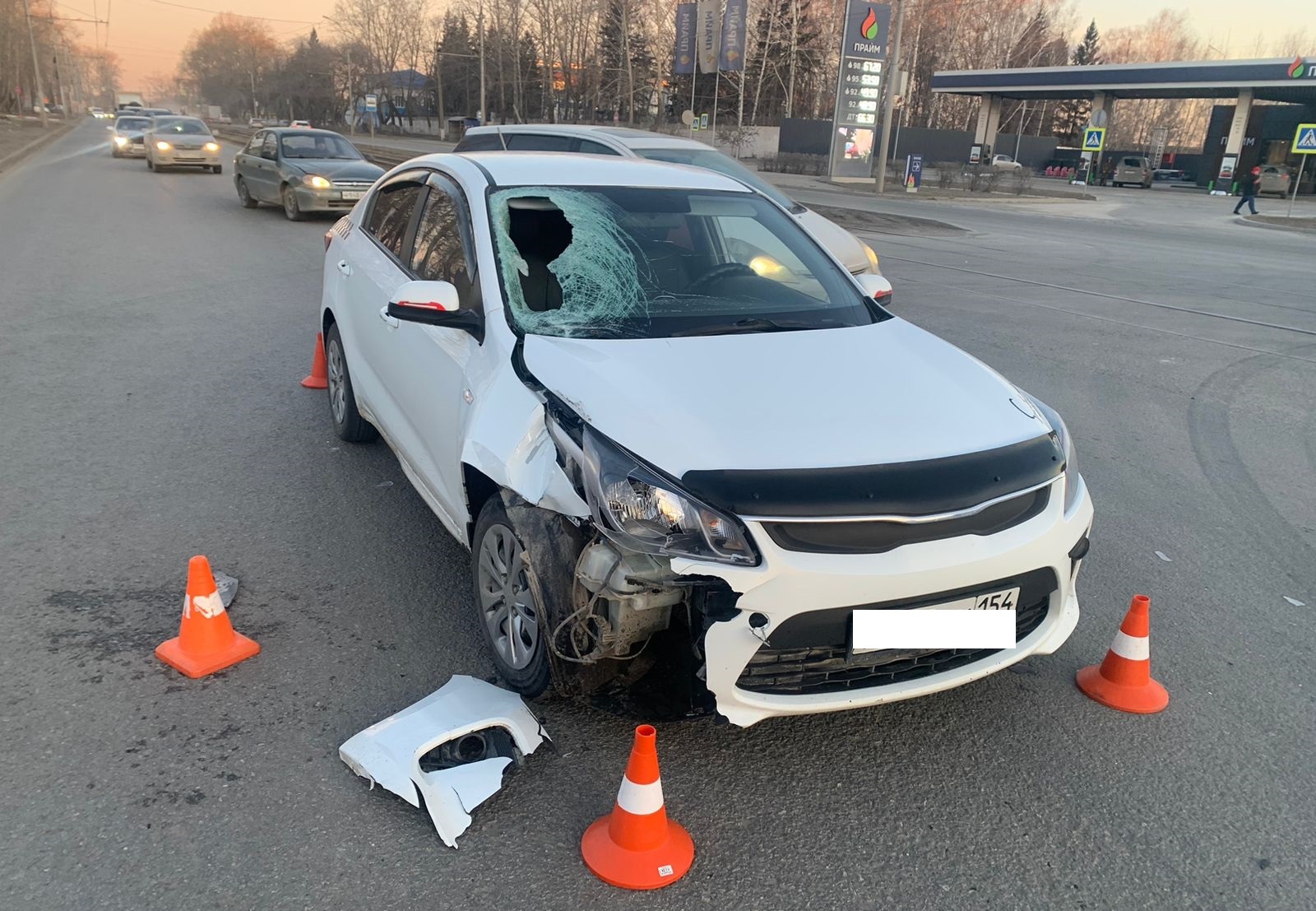 В Новосибирске 26-летний пешеход попал под колёса Kia Rio