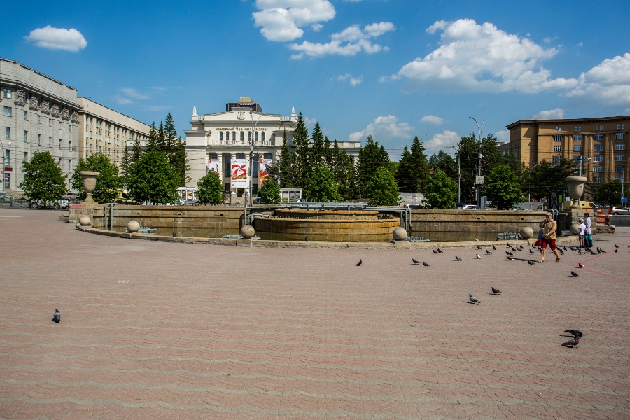 Первомайский сквер в новосибирске фото