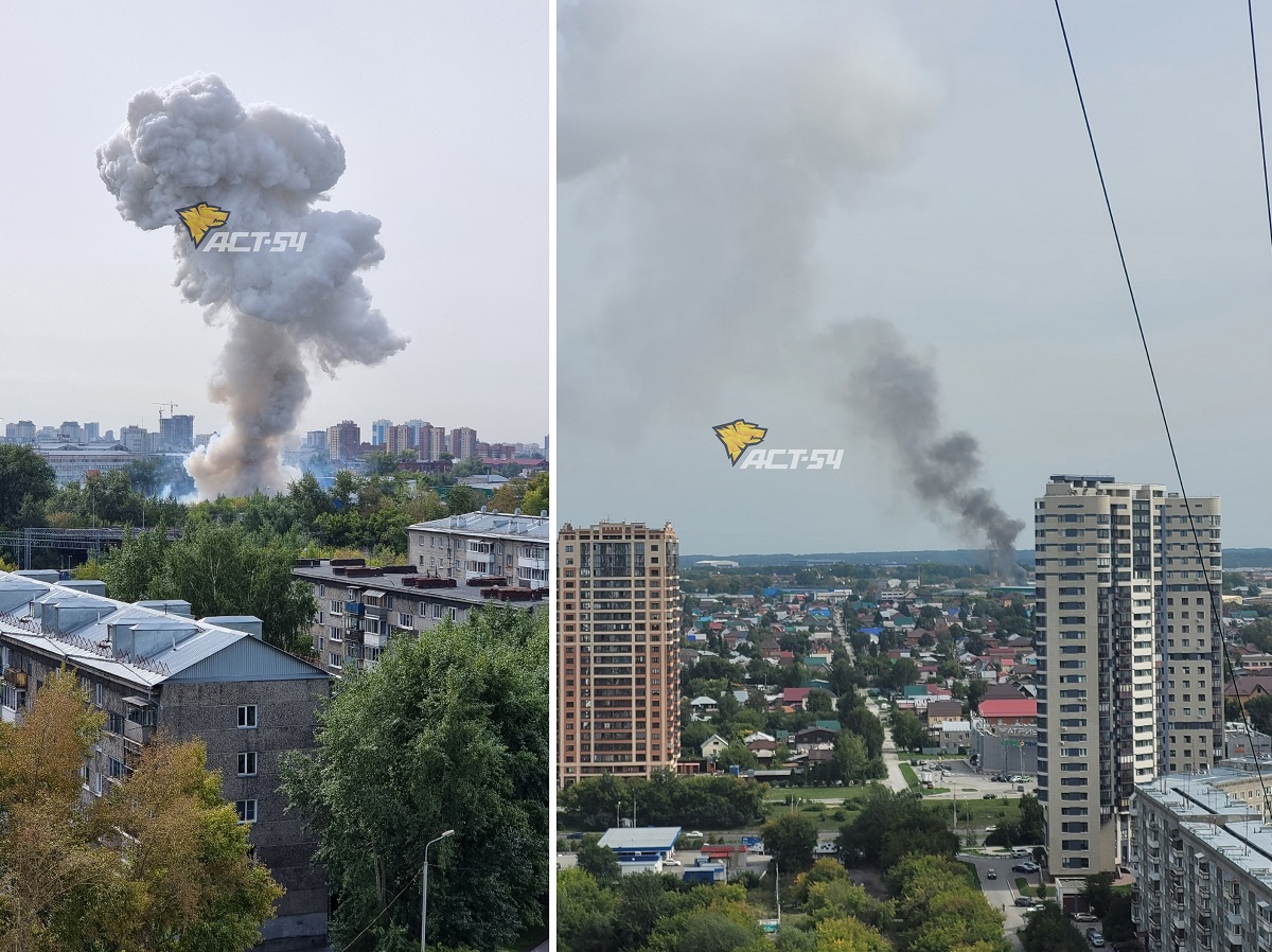 В Дзержинском районе Новосибирска произошел пожар на складе пиротехники