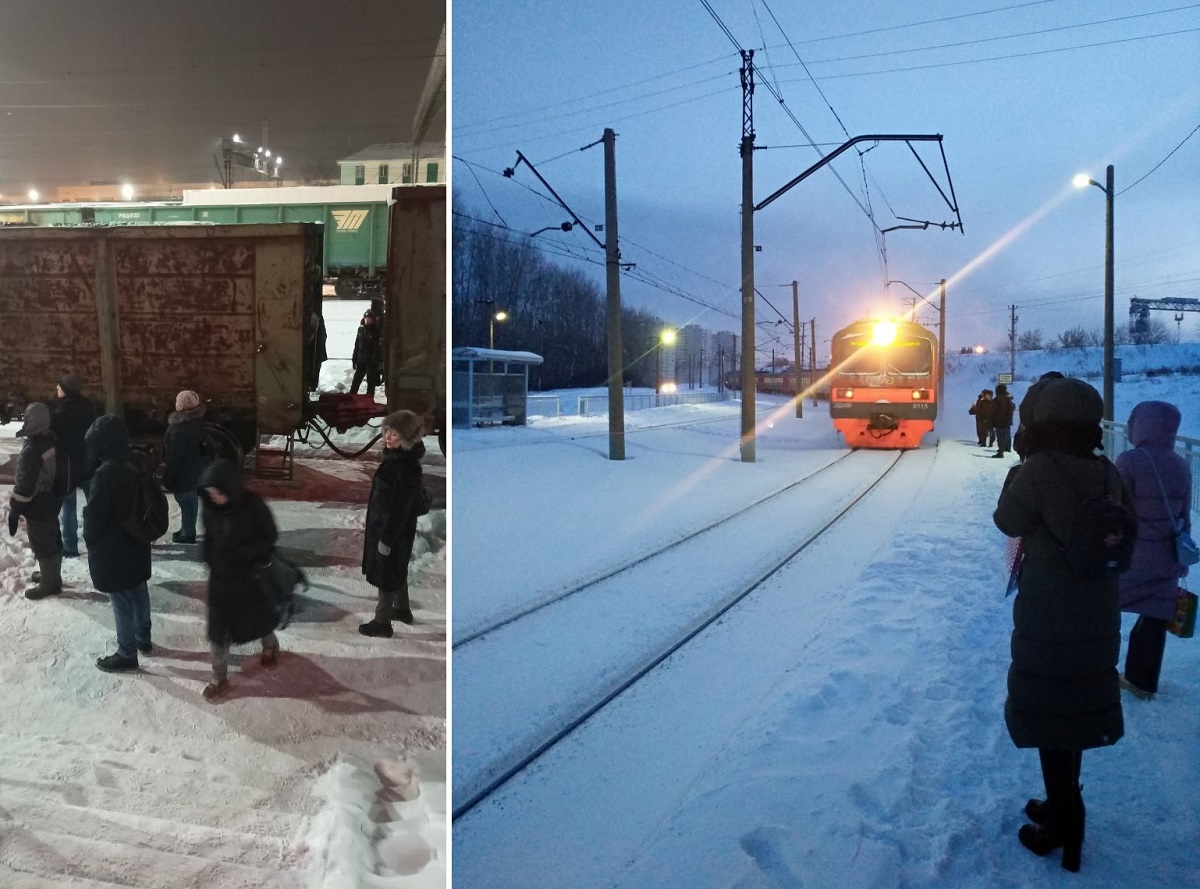 В Новосибирске грузовой поезд заблокировал движение электричек