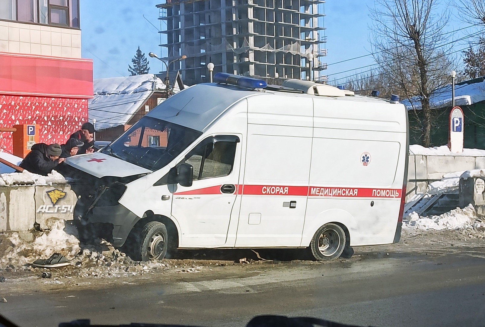 Авария со скорой в Новосибирске