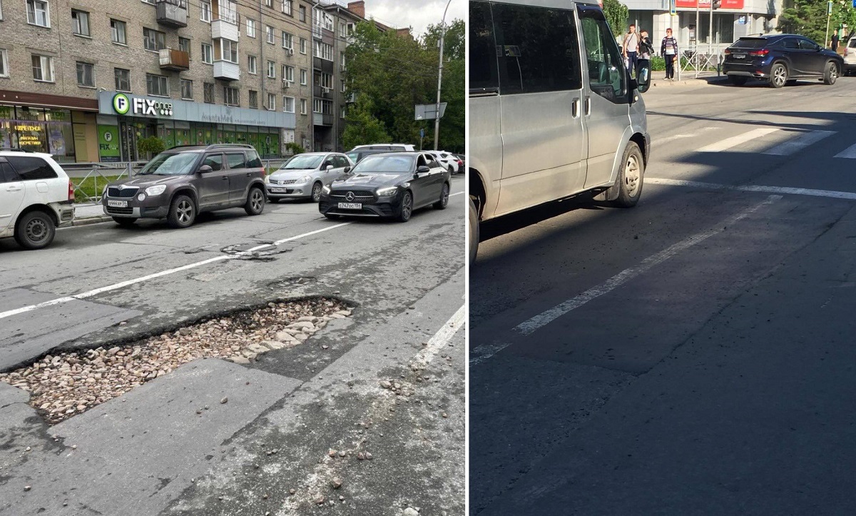 В Новосибирске прокуратура заставила дорожников залатать улицу Ленина