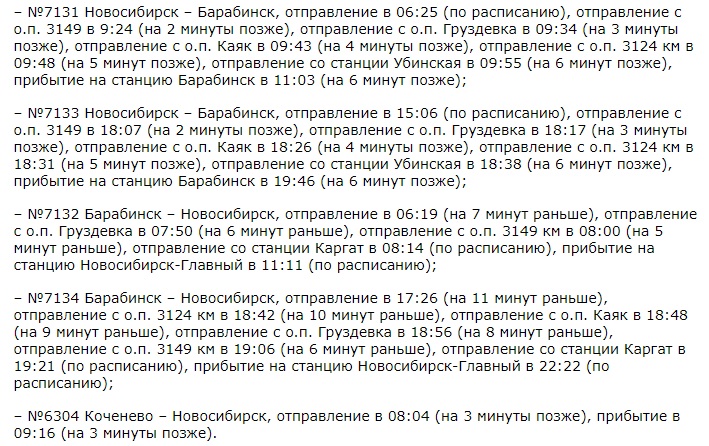 Расписание электричек коченево новосибирск сегодня со всеми